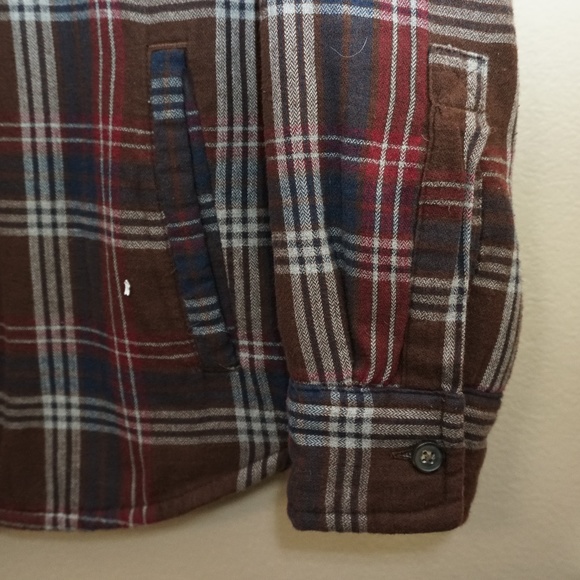 St. Johns Bay Quilted Line Flannel Shirt Jacket M - Picture 5 of 6